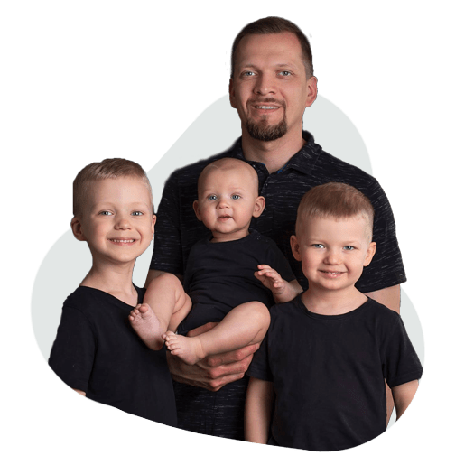 Jarosław Deput z dziećmi